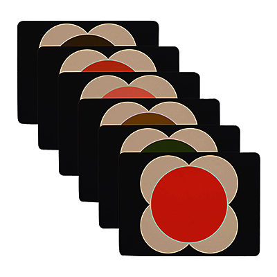 Orla Kiely Flower Spot Placemats, Set of 6 Orla Kiely Flower Spot Placemats, Set of 6